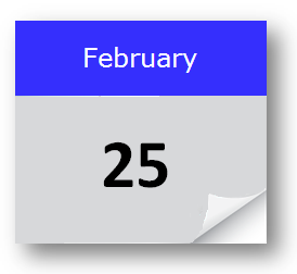 25th of February