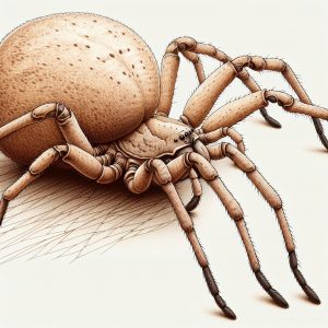 drawing of the sac spider