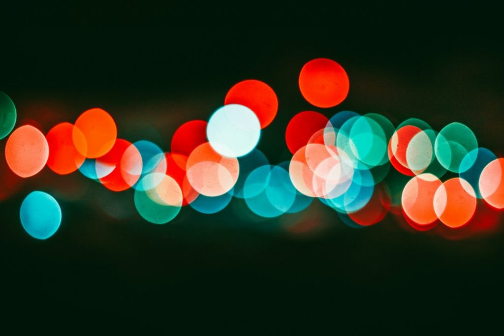 A group of colourful lights.