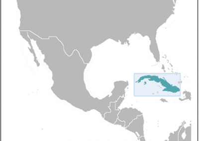 Cuba Map two tone
