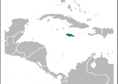 two tone map of Jamaica