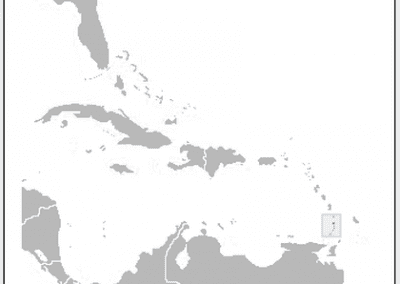 Two tone map of Saint Vincent and the Grenadines