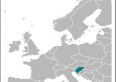 two tone map of Slovenia