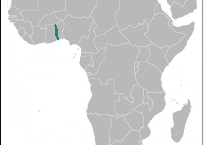two tone map of Togo